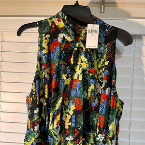 Ralph Lauren Floral Crepe Georgette Halter Gown Dress size 18 NWT